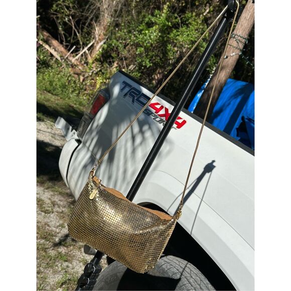 Lyrella Vintage Gold Mesh Evening Prom Shoulder Purse - Picture 2 of 10